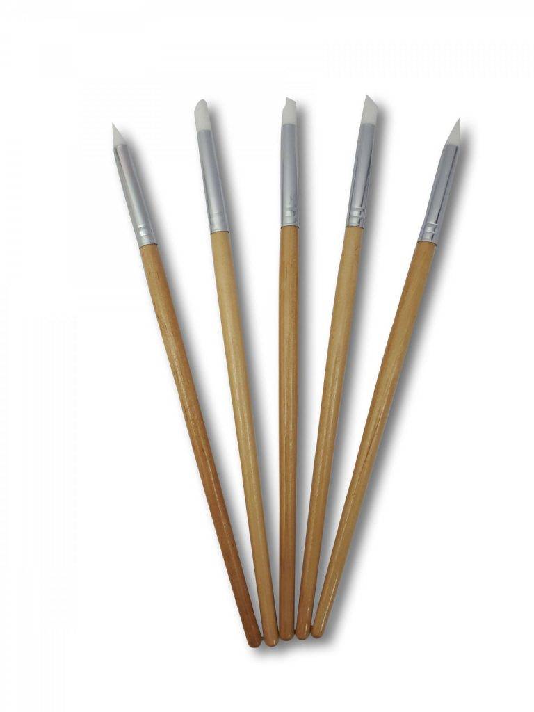 قلم طراحی ناخن سیلیکونی کوچک مجموعه 5 عددی